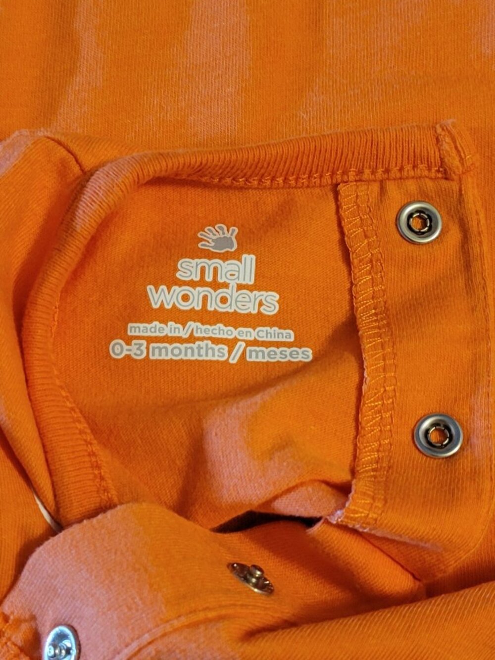 Small Wonders Grandma's Little Monster Orange Bodysuit 0-3 Months Halloween - Picture 3 of 4